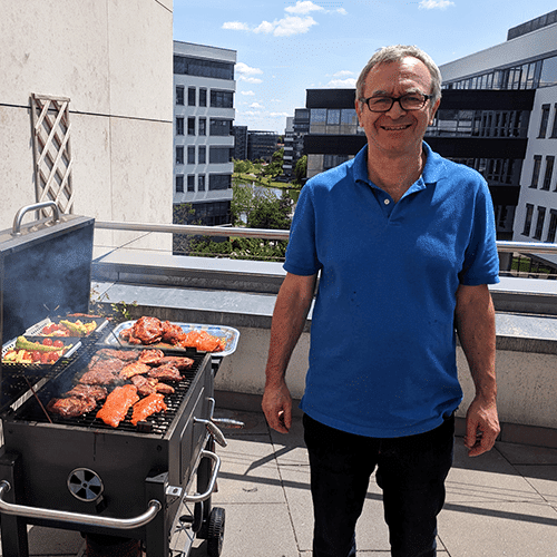 Grillen auf der Dachterasse bei SF